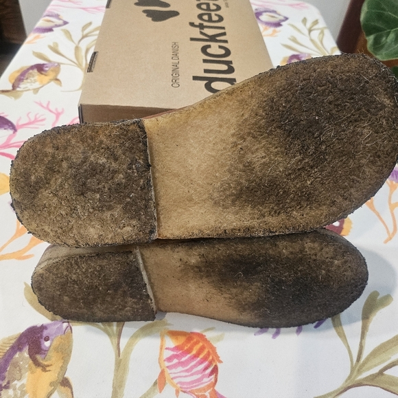 Duckfeet Women’s Grena Nut Brown Pebbled Leather Genuine Sherpa Lining EU 41 - Picture 5 of 8